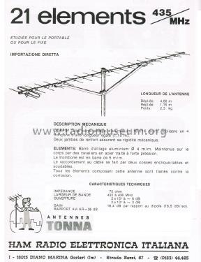 Antenne 21 Elements 435 MHz ; Tonna Antennes; (ID = 2812380) Antenna