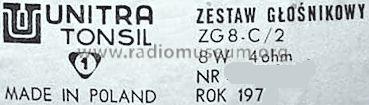 Zestaw Glosnikowy ZG 8 C/2; Tonsil UNITRA, (ID = 519895) Speaker-P