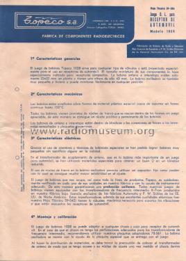 Juego de Bobinas O.L. para receptor de Automóvil 1028; Topeco S.R.L.; (ID = 2625450) Radio part