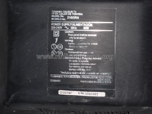 2100RN; Toshiba Corporation; (ID = 1631524) Televisore