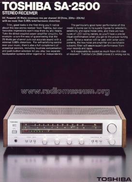 DC Stereo Receiver SA-2500; Toshiba Corporation; (ID = 1531413) Radio