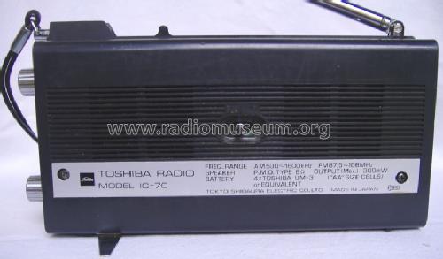 AM/FM Radio IC-70; Toshiba Corporation; (ID = 1474111) Radio