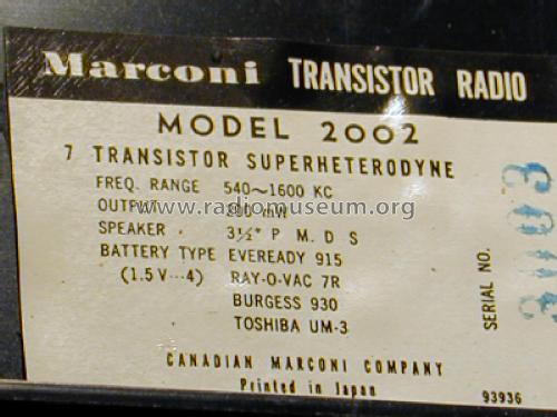 Marconi 2002; Toshiba Corporation; (ID = 1917628) Radio