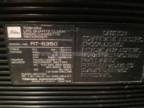 LCD Quartz Clock Radio Cassette Recorder RT-6390; Toshiba Corporation; (ID = 2818634) Radio