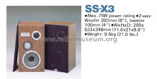 Speaker System SS-X3; Toshiba Corporation; (ID = 1859709) Speaker-P