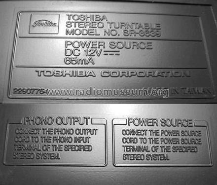 Stereo Full Automatic Turntable SR-3639; Toshiba Corporation; (ID = 1807851) Sonido-V
