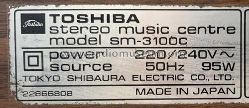 Stereo Music Centre SM-3100C; Toshiba Corporation; (ID = 2889282) Radio