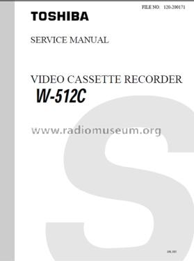 Video Cassette Recorder W-512C; Toshiba Corporation; (ID = 1785003) Sonido-V