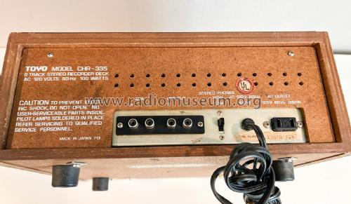 8 Track Stereo Recorder CHR-335 ; Toyo Radio Co., Ltd. (ID = 2779813) Sonido-V