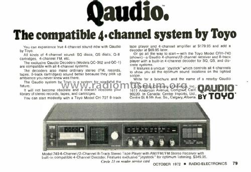 Quadio CHR-740; Toyo Radio Co., Ltd. (ID = 2780334) Radio