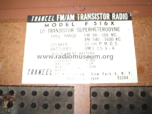 FM/AM Transistor 10 F 516X; Trancel Excel (ID = 1609280) Radio