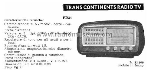 PD34; Trans Continents (ID = 2447936) Radio