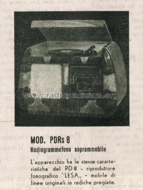 Radiogrammofono Soprammobile PDR8s; Trans Continents (ID = 2537029) Radio