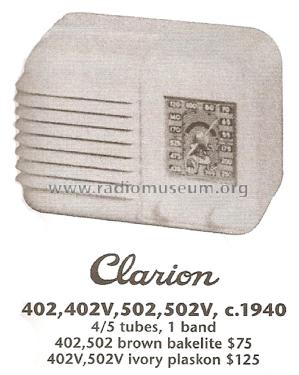 Clarion 402V ; Clarion, Transformer (ID = 1759509) Radio