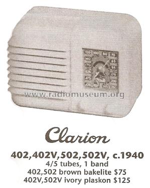 Clarion 502 ; Clarion, Transformer (ID = 1759524) Radio