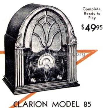 Clarion AC85 Ch= G-83; Clarion, Transformer (ID = 1725390) Radio