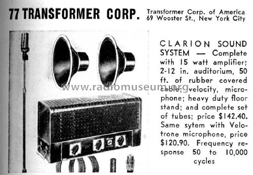 Clarion Sound System ; Clarion, Transformer (ID = 1073618) Verst/Mix