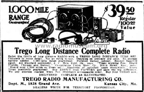 Tuner Regenerative Type Type A; Trego Radio Manuf. (ID = 1770623) Radio