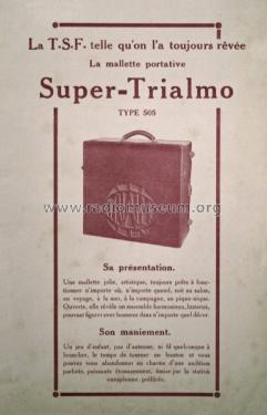 Super-Trialmo 505 Valise; Trialmo, Compagnie (ID = 1746155) Radio