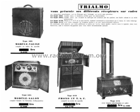 Super-Trialmo 505 Valise; Trialmo, Compagnie (ID = 2684409) Radio