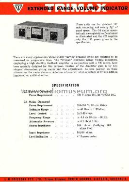 Extended Range Volume Indicator G4; Trimax Transformers (ID = 2350906) Diverses