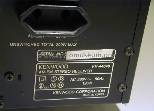 AM/FM Stereo Receiver KR-A4040; Kenwood, Trio- (ID = 905312) Radio