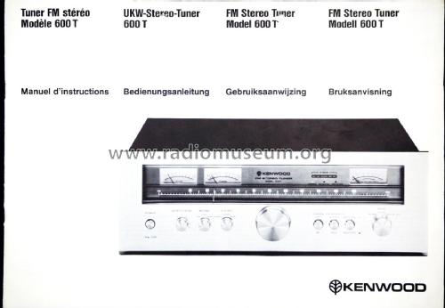 FM Stereo Tuner 600 T; Kenwood, Trio- (ID = 1903383) Radio