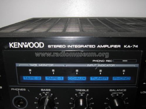 Stereo Integrated Amplifier KA74; Kenwood, Trio- (ID = 1473350) Verst/Mix