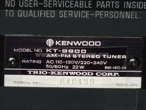 AM-FM Stereo Tuner KT-9900; Kenwood, Trio- (ID = 2373242) Radio