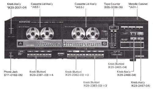 Stereo Double Cassette Deck KX-65 CW; Kenwood, Trio- (ID = 2329417) R-Player