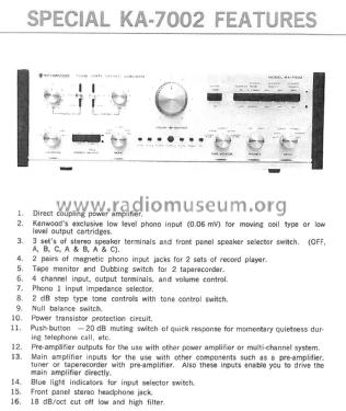 Solid State Stereo Amplifier KA-7002; Kenwood, Trio- (ID = 1784662) Ampl/Mixer