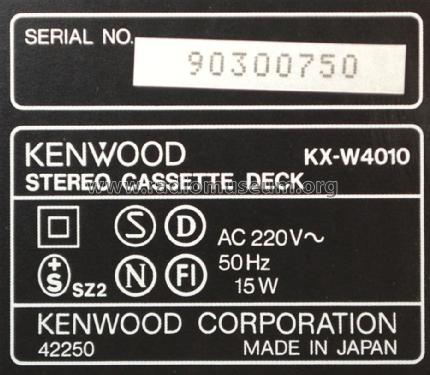 Stereo Double Cassette Deck KX-W4010; Kenwood, Trio- (ID = 1823919) Enrég.-R