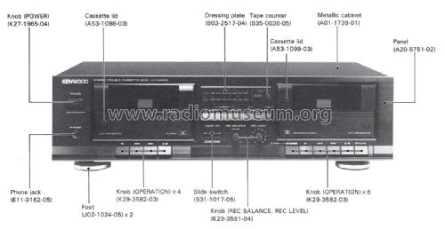 Stereo Double Cassette Deck KX-W4010; Kenwood, Trio- (ID = 2330044) Enrég.-R