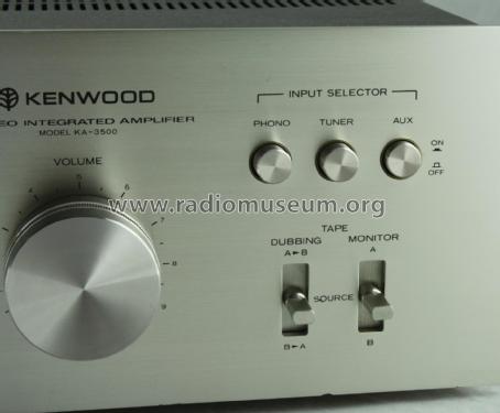 Stereo Integrated Amplifier KA-3500; Kenwood, Trio- (ID = 1761886) Ampl/Mixer