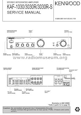 Stereo Integrated Amplifier KAF-3030R; Kenwood, Trio- (ID = 1742236) Ampl/Mixer