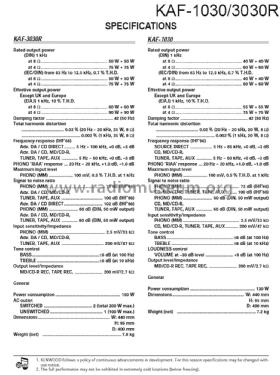 Stereo Integrated Amplifier KAF-3030R; Kenwood, Trio- (ID = 1742244) Ampl/Mixer