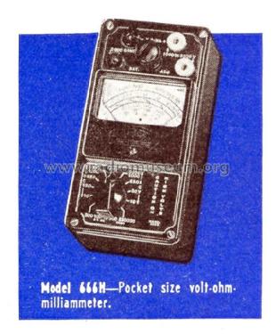Multimeter 666H; Triplett Electrical (ID = 1108686) Equipment