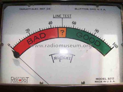 Tube Tester 3212; Triplett Electrical (ID = 1021562) Equipment