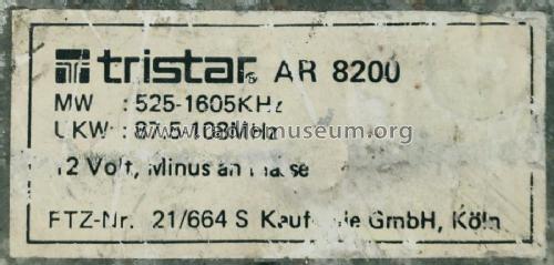 Car Radio AR 8200; Tristar; Kaufhalle (ID = 2977129) Car Radio