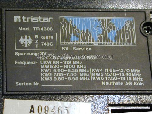 Multi-Band World Receiver TR4306; Tristar; Kaufhalle (ID = 2452051) Radio