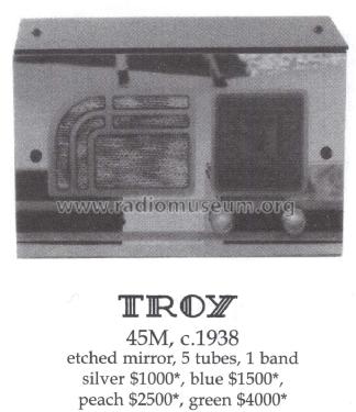 45M green mirror; Troy Radio Mfg. Co. (ID = 1479647) Radio