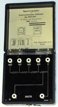 Spannungsteiler für elektrostatisches Voltmeter ; Trüb, Täuber & Co. (ID = 2662895) Equipment