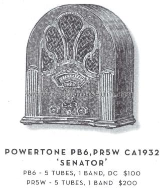 Powertone PR5W Senator ; Try-Mo Powertone (ID = 1571346) Radio