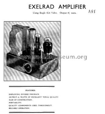 Exelrad Amplifier Kit 8.5 Watt A85; Turnbull & Jones Ltd (ID = 2987378) Kit