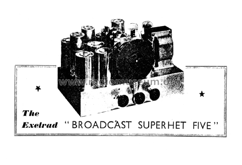 Exelrad Broadcast Superhet Five 5GX1; Turnbull & Jones Ltd (ID = 2987842) Kit