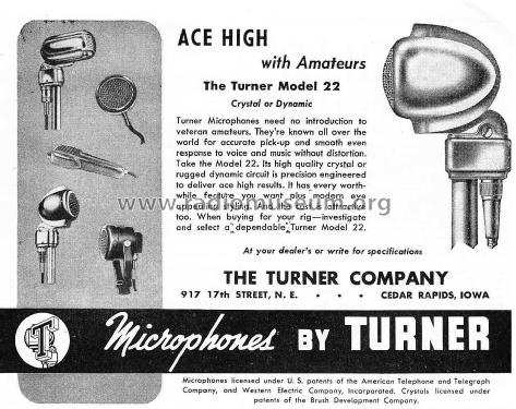 22 X ; Turner Co. The; (ID = 1802834) Microfono/PU