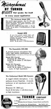 Dynamic Microphone 33D; Turner Co. The; (ID = 1792167) Microphone/PU