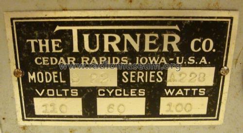 Amplifier S 22; Turner Co. The; (ID = 1934075) Ampl/Mixer