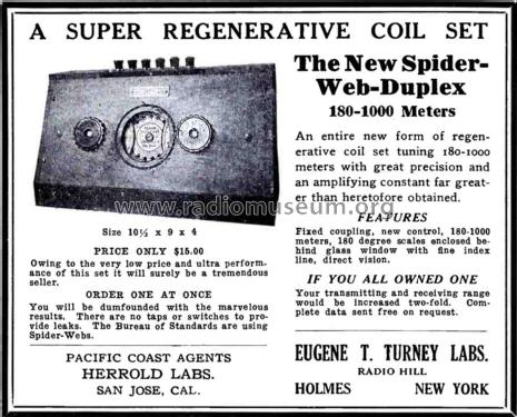 Super Regenerative Coil Set ; Turney, Eugene T., (ID = 2017301) mod-pre26