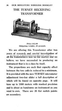 Turney Receiving Transformer ; Turney, Eugene T., (ID = 1861411) mod-pre26
